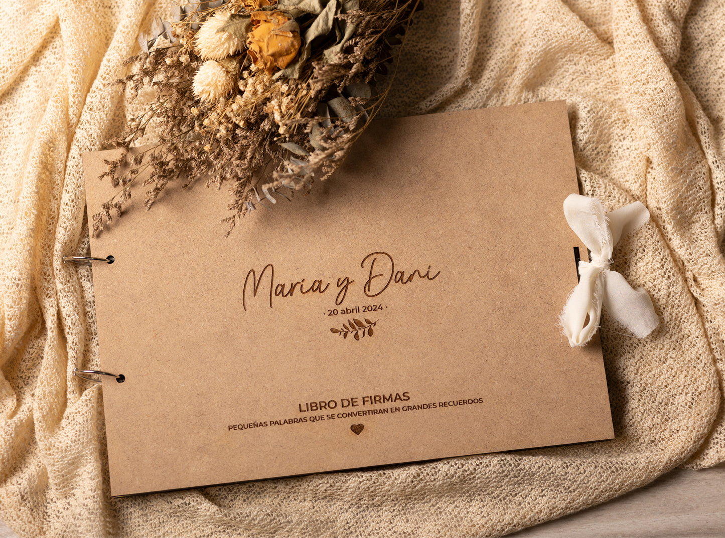 Álbum de firmas y recuerdos para boda personalizado